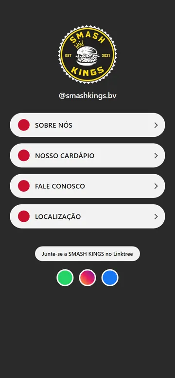 Modelo simples, só com botões, no estilo Linktree